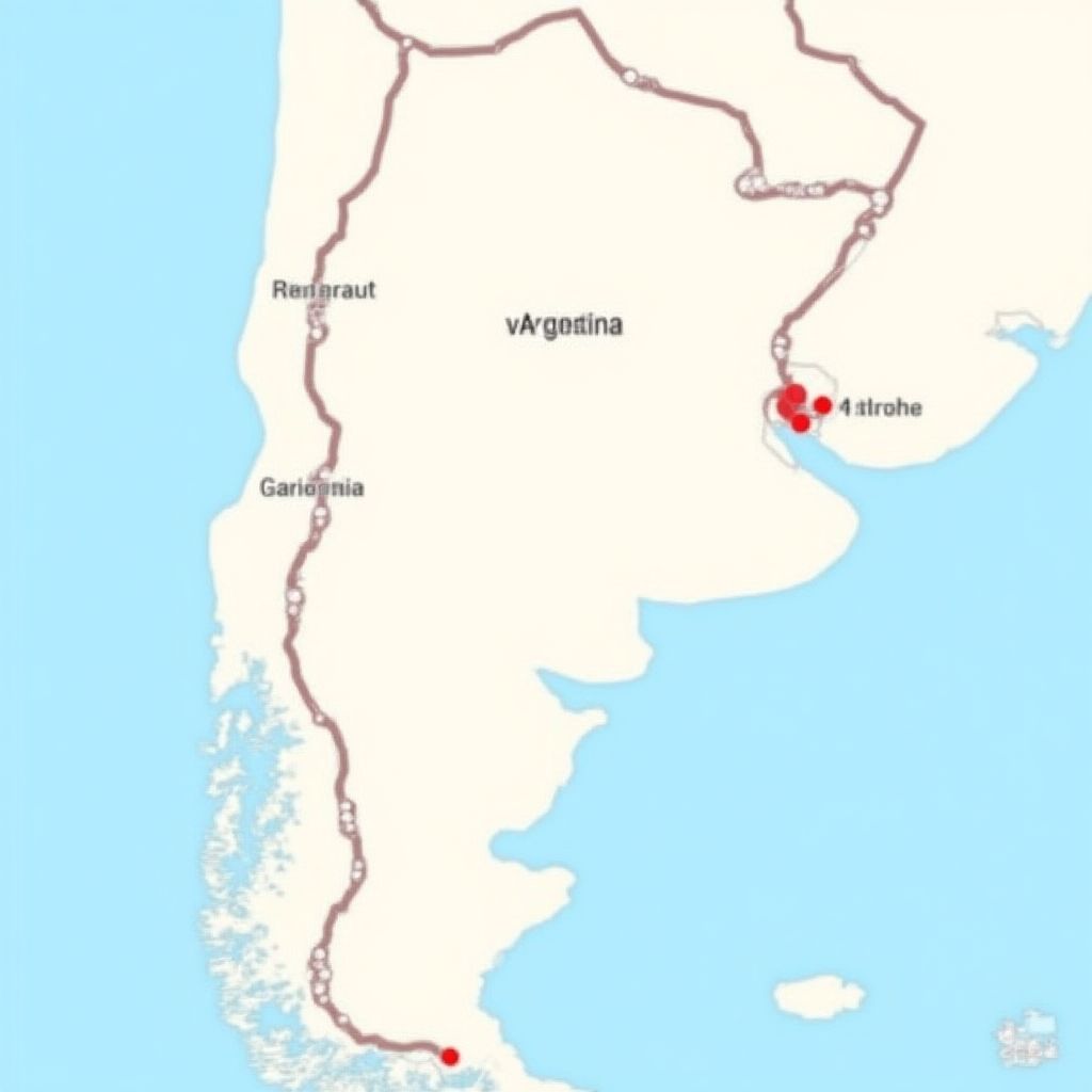 Mapa de estaciones YPF en Argentina
